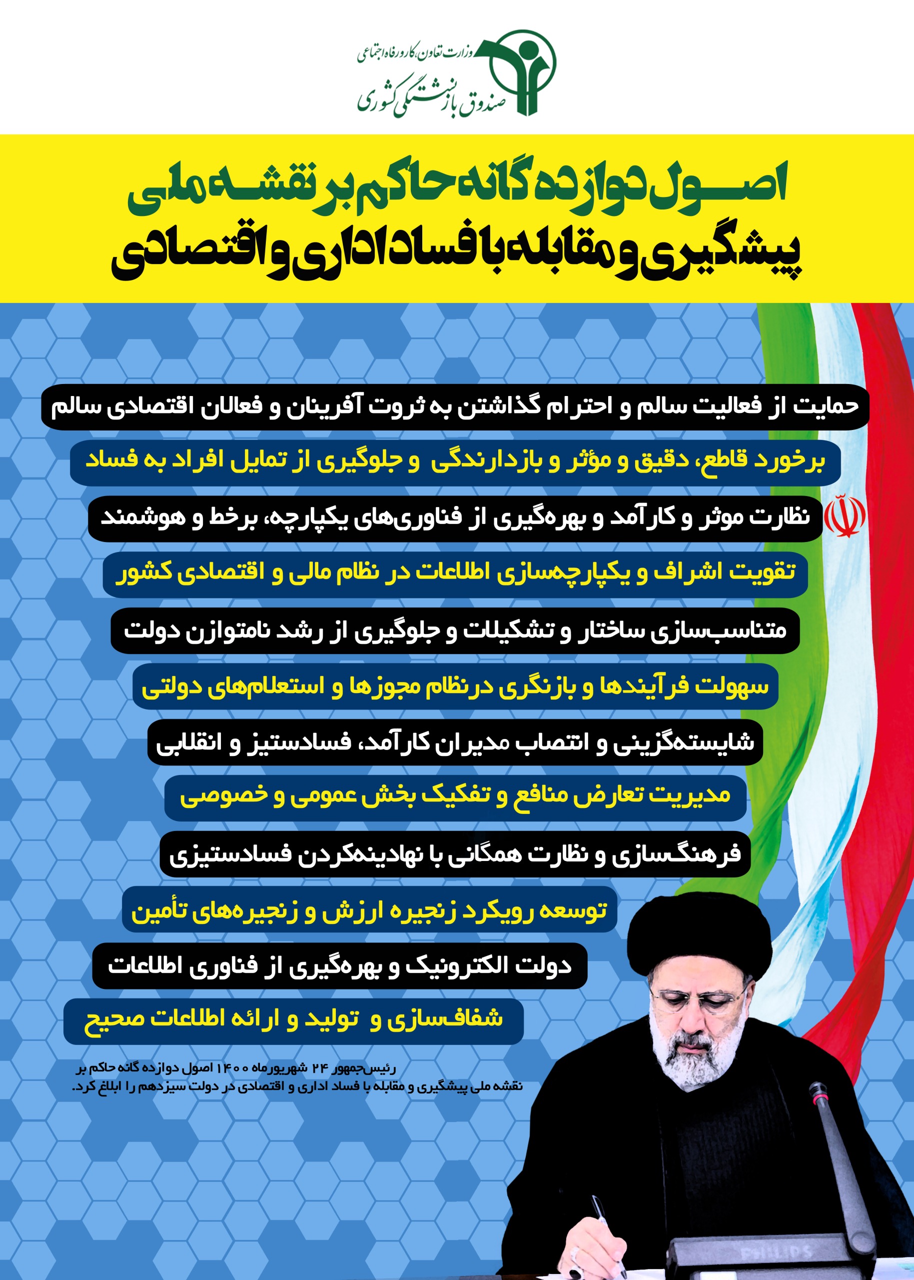 دستور 12 گانه مبارزه با فساد