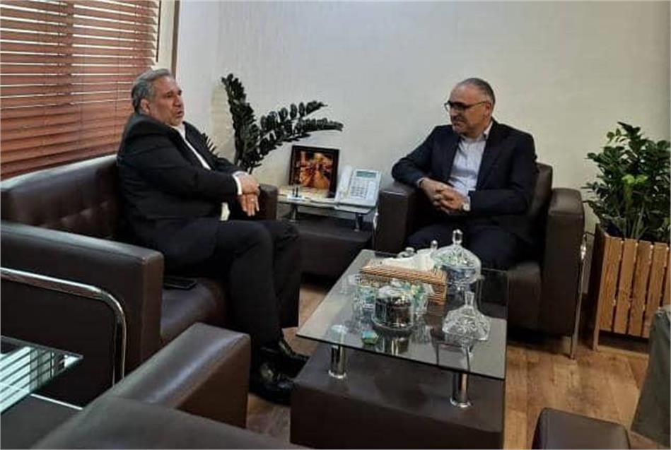 دیدار دکتر علاءالدین ازوجی و دکتر شمس‌الدین حسینی رئیس کمیسیون اقتصادی مجلس